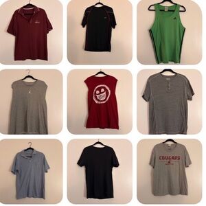 Men’s 26-Piece Clothing Bundle | S–M (Some L/XL) | Dress + Casual + Band Tees